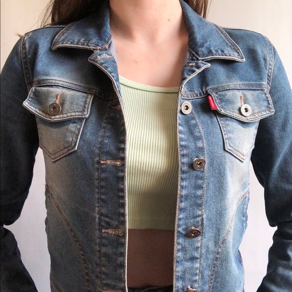 Y2K Vintage Denim Button Up Jean Jacket Medium - Picture 6 of 8